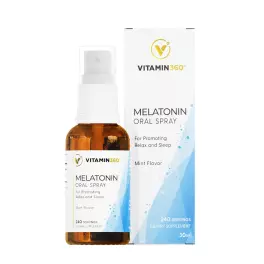 Vitamin360 Melatonin Oral Spray 1 mg (30 ml, Saveur menthe)